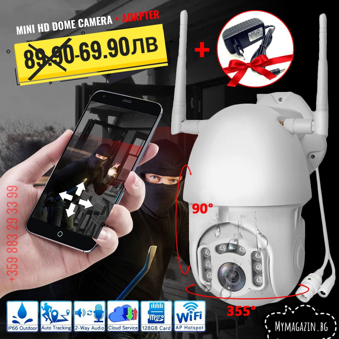 WiFi Smart камера с 8 диода