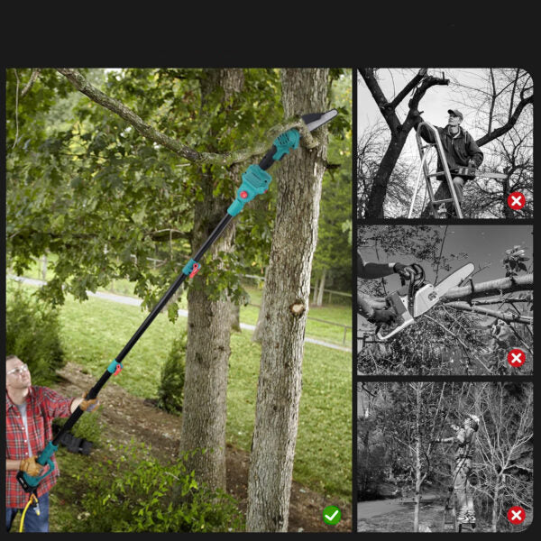 Градински комплект 3в1 с омасляване: Лозарска Ножица, Мини резачка и Телескопичен прът