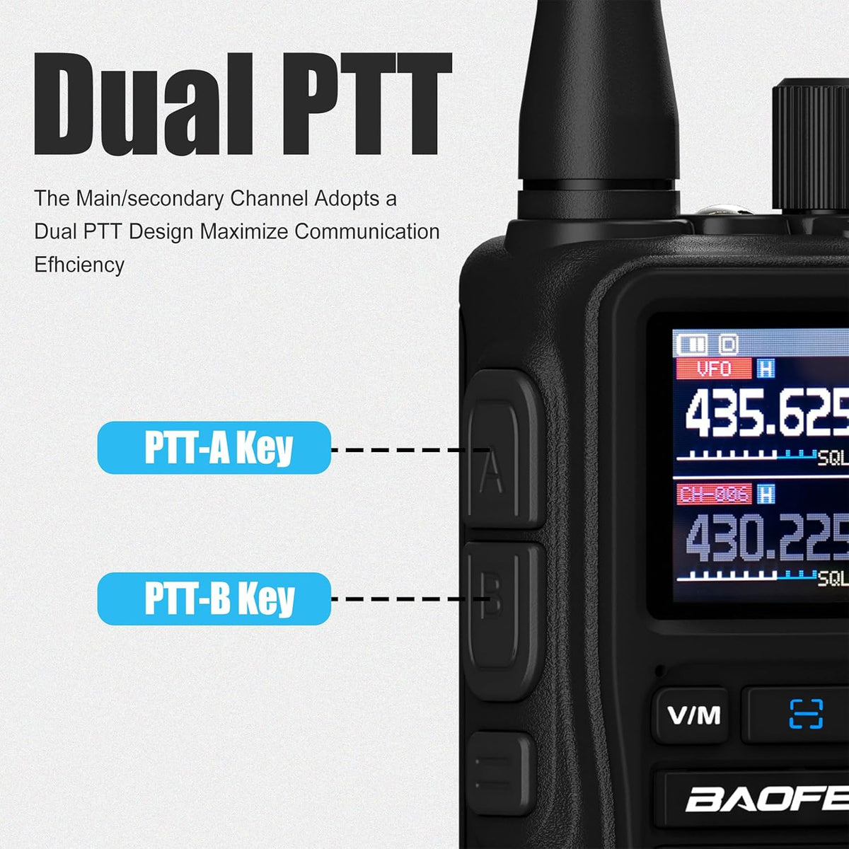 Baofeng UV-5R Mini с двоен PTT бутон за два канала