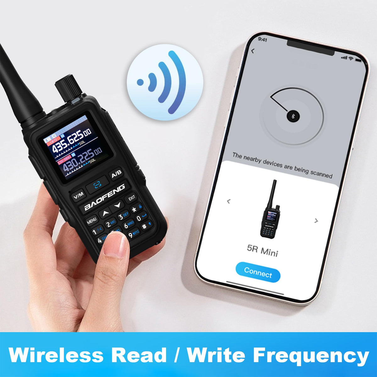 Baofeng UV-5R Mini – безжично четене и запис на честоти от телефон