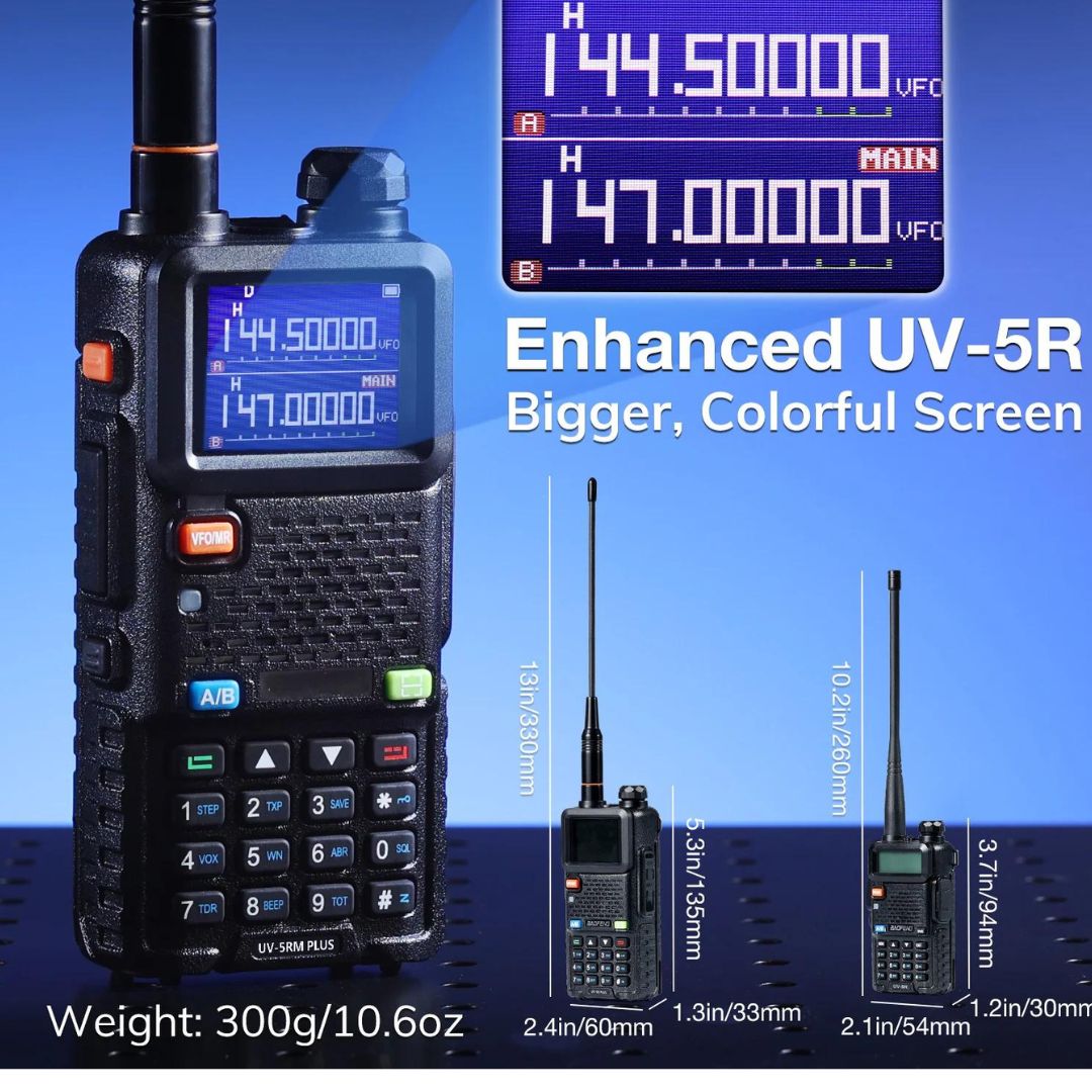 Baofeng UV-5RM – по-голям цветен екран и тегло 300 г