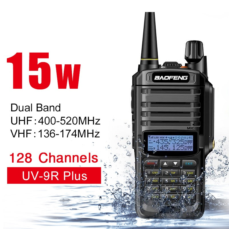 Двубандова радиостанция Baofeng UV-9R Plus 15W с 128 канала VHF/UHF